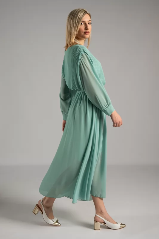 Wrap Dress Pleated Belt 
