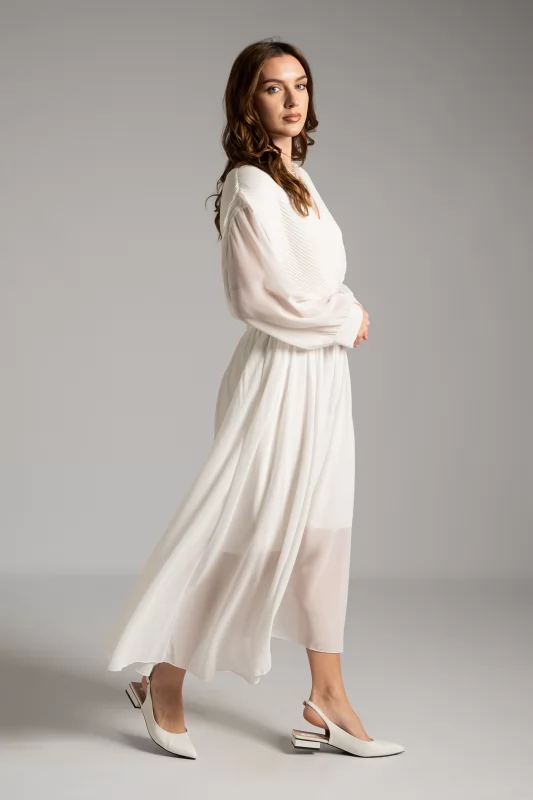 Wrap Dress Pleated Belt 