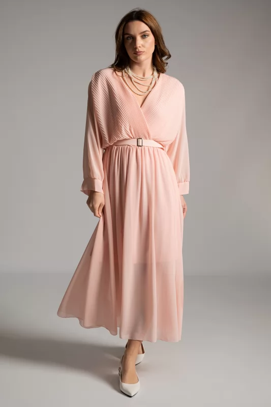 Wrap Dress Pleated Belt 