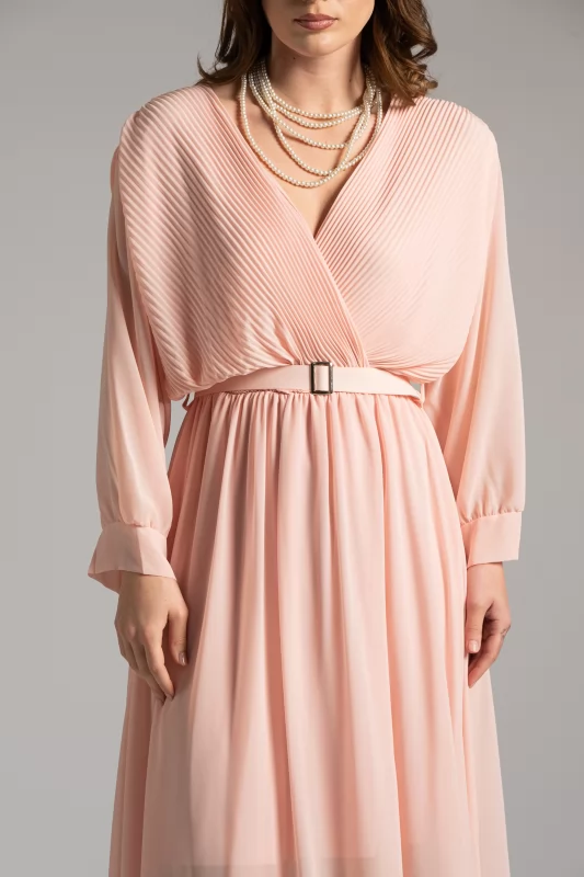 Wrap Dress Pleated Belt 