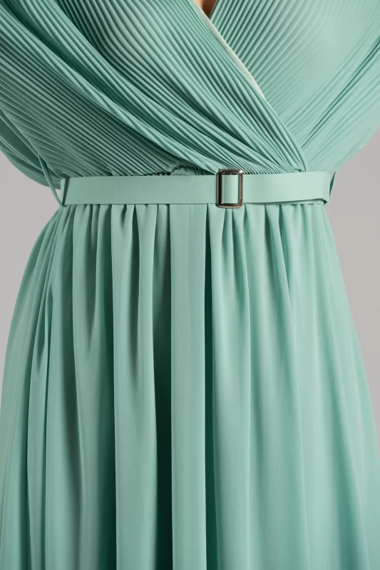 Wrap Dress Pleated Belt 