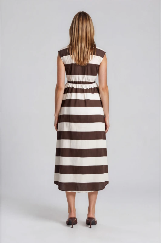 Dress Wrap Cotton Striped 