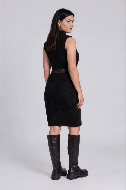 Φόρεμα Lurex Με Ζώνη