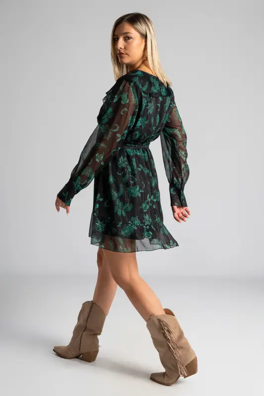 Dress Long Sleeve Ruffle 