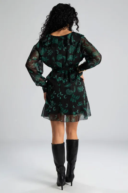 Φόρεμα Μακριά Μανίκια Βολάν