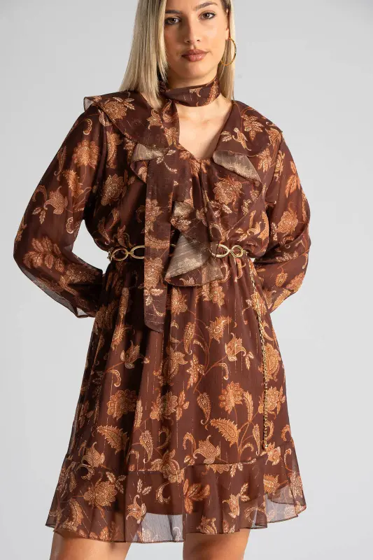 Dress Long Sleeve Ruffle 