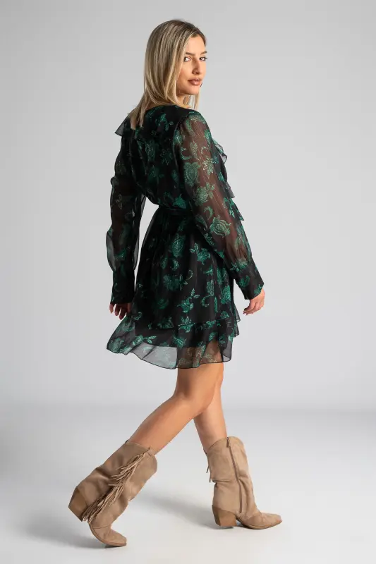 Dress Long Sleeve Ruffle 