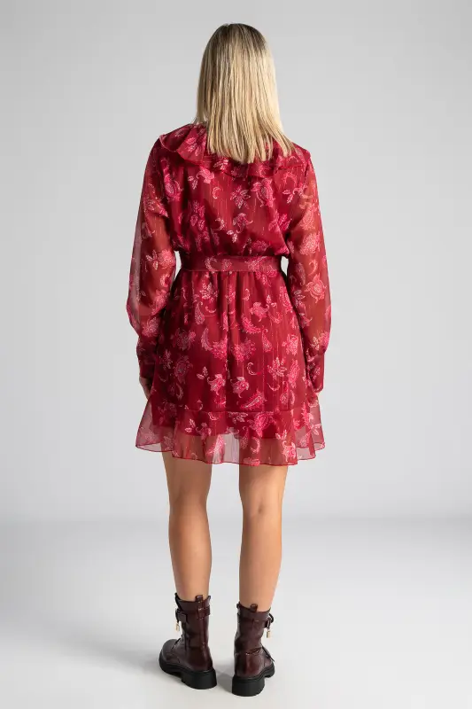 Dress Long Sleeve Ruffle 