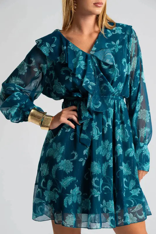 Φόρεμα Μακριά Μανίκια Βολάν