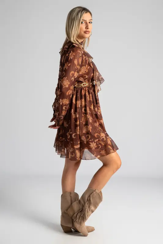 Dress Long Sleeve Ruffle 