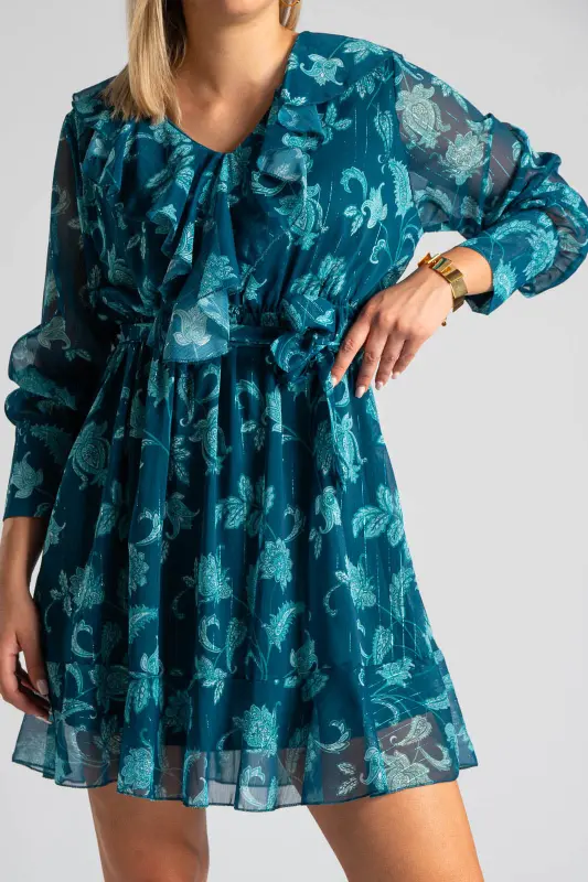 Dress Long Sleeve Ruffle 