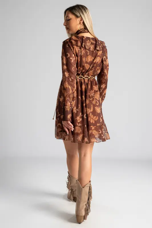 Dress Long Sleeve Ruffle 