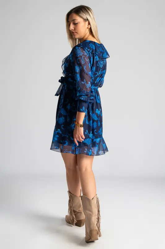 Dress Long Sleeve Ruffle 