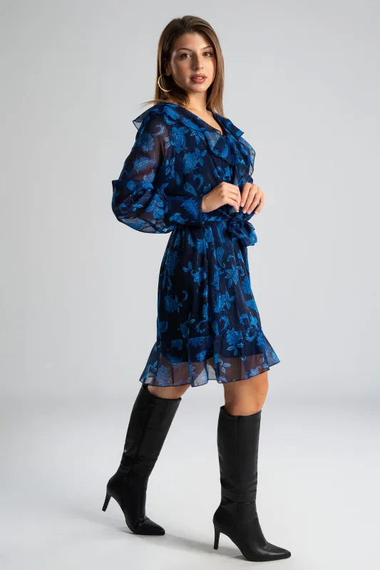 Φόρεμα Μακριά Μανίκια Βολάν