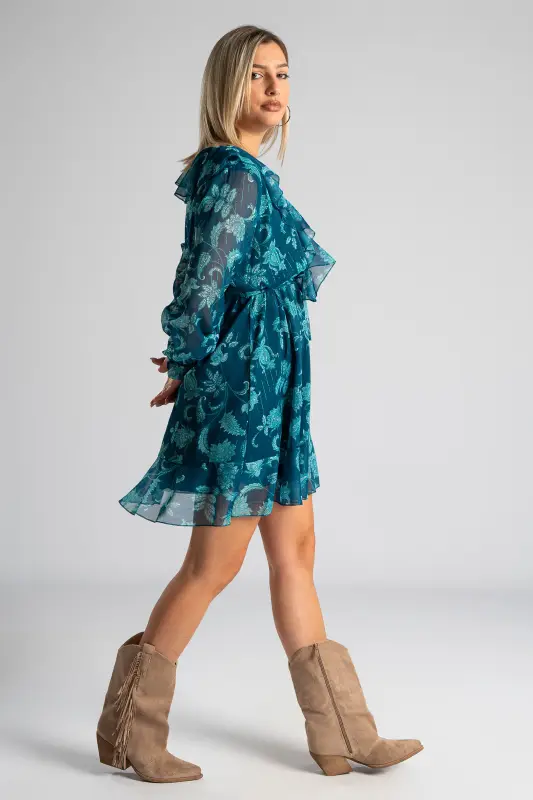 Dress Long Sleeve Ruffle 