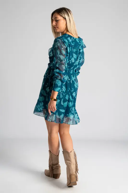Dress Long Sleeve Ruffle 