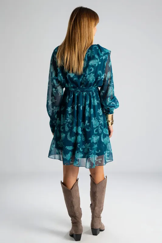 Φόρεμα Μακριά Μανίκια Βολάν