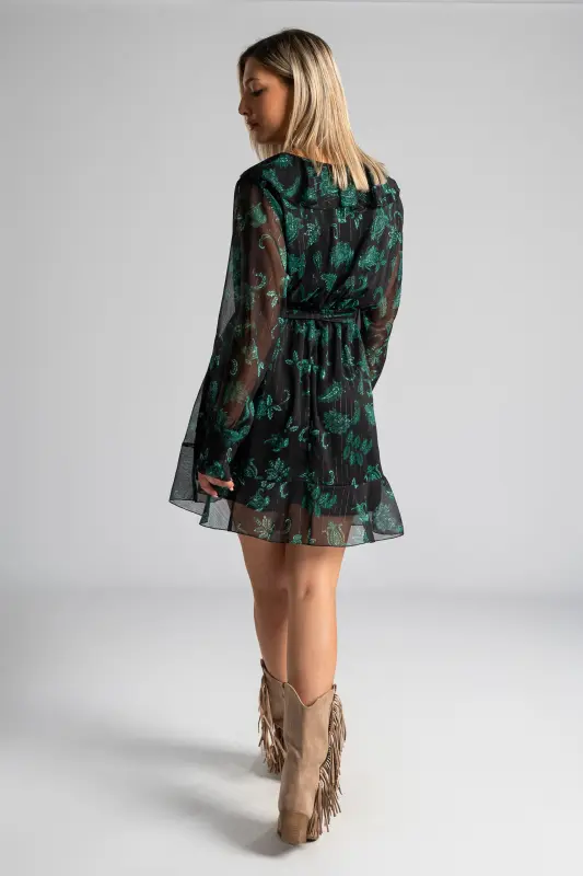 Dress Long Sleeve Ruffle 