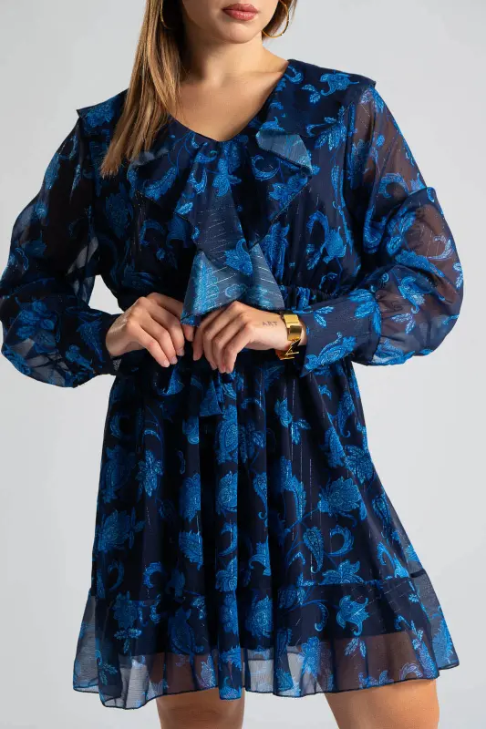 Φόρεμα Μακριά Μανίκια Βολάν