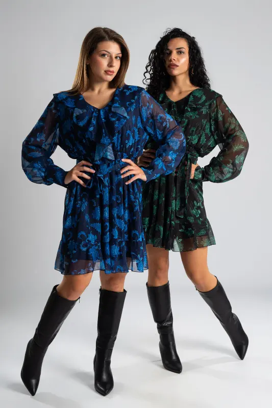 Φόρεμα Μακριά Μανίκια Βολάν