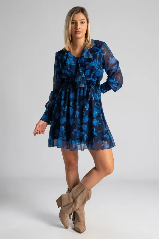 Dress Long Sleeve Ruffle 