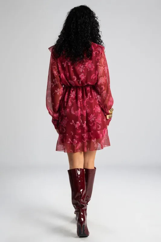 Φόρεμα Μακριά Μανίκια Βολάν