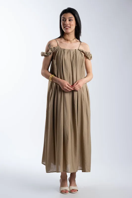 Dress Maxi Sleeveless Pleat