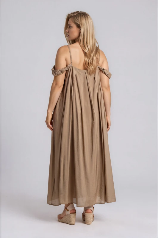 Dress Maxi Sleeveless Pleat