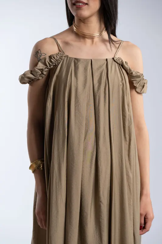 Dress Maxi Sleeveless Pleat