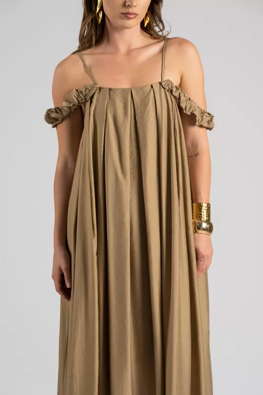 Dress Maxi Sleeveless Pleat