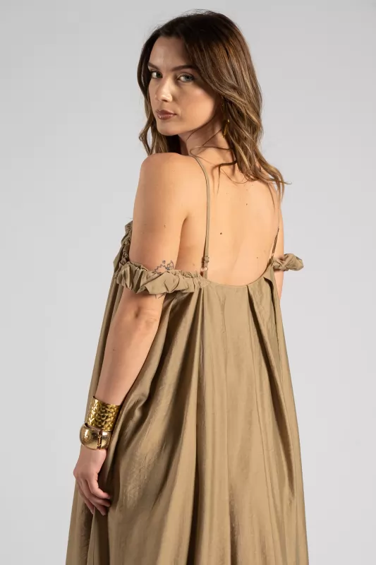 Dress Maxi Sleeveless Pleat