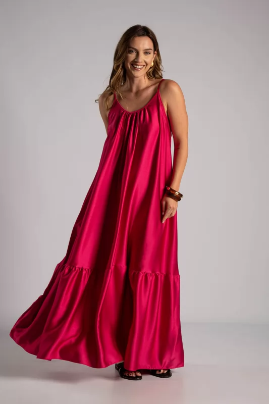 Maxi Dress Sleeveless Ruffle 