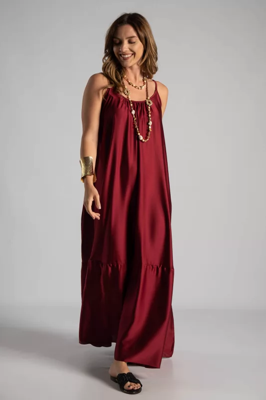 Maxi Dress Sleeveless Ruffle 