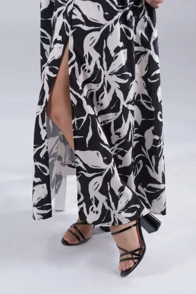 Maxi Dress Claudia Black-White