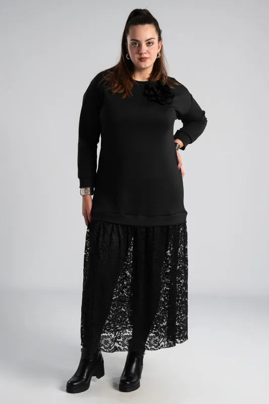 Φόρεμα Maxi Δαντέλα Τελείωμα