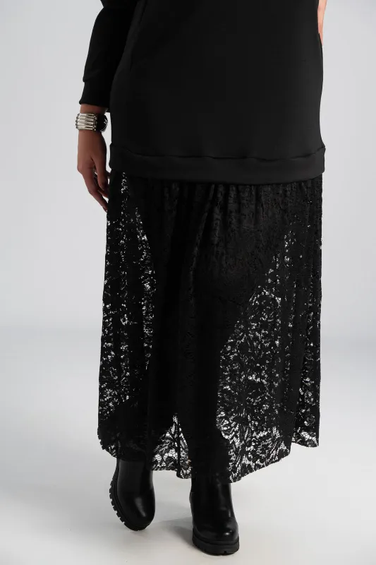 Φόρεμα Maxi Δαντέλα Τελείωμα