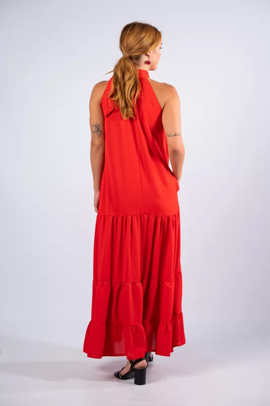 Dress Maxi Binding Red