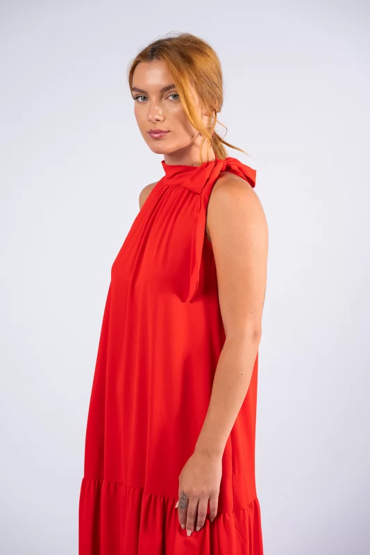Dress Maxi Binding Red