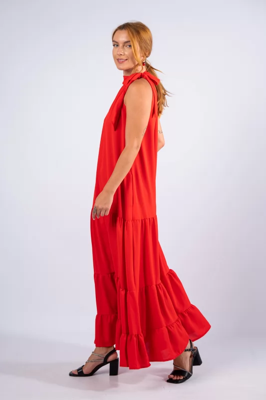 Dress Maxi Binding Red