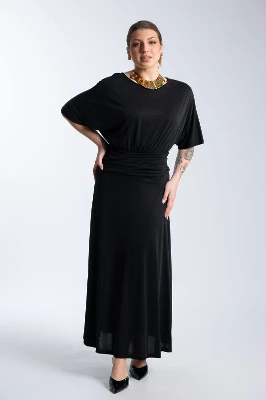 Maxi Dress Draping Waist