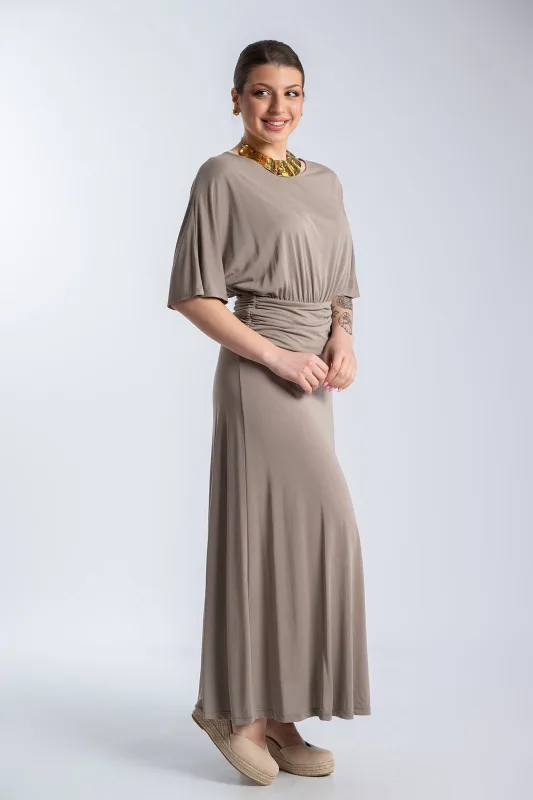 Maxi Dress Draping Waist
