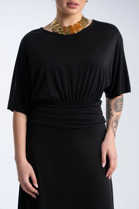 Maxi Dress Draping Waist