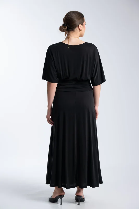 Maxi Dress Draping Waist