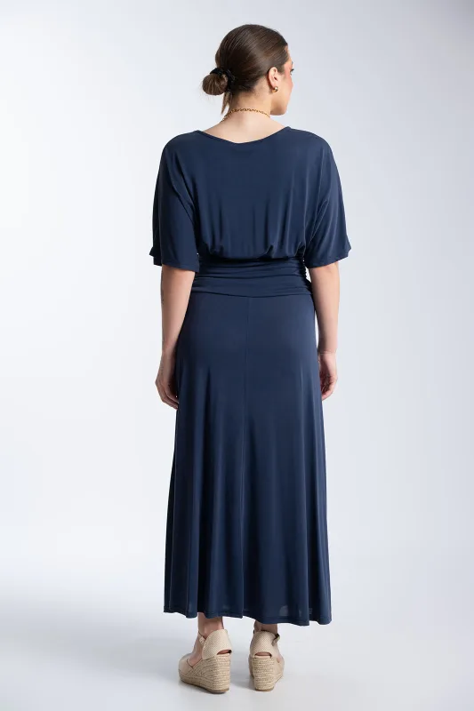 Maxi Dress Draping Waist