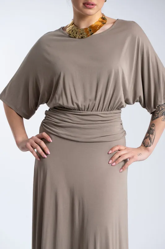 Maxi Dress Draping Waist