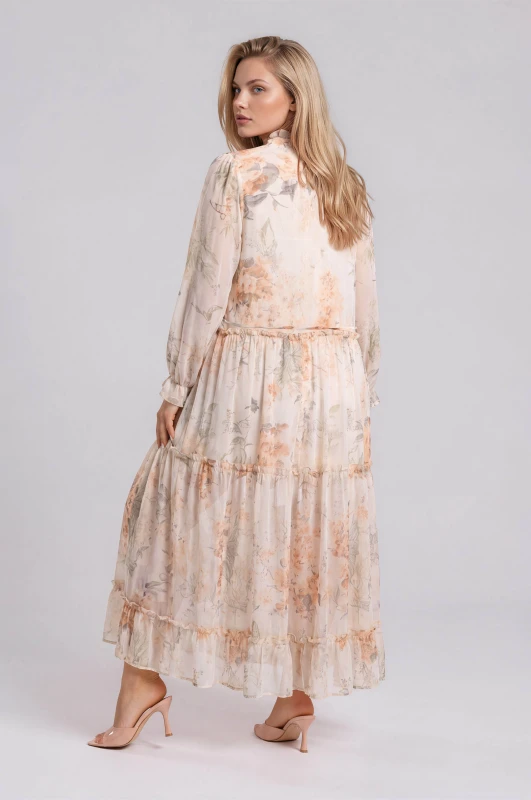 Maxi Floral Amaryllis Dress
