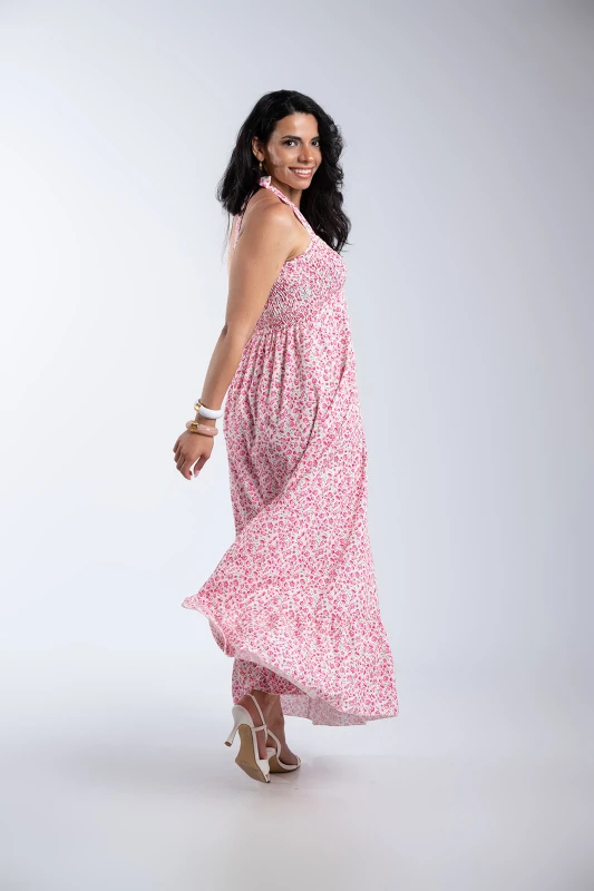 Maxi Dress Floral Wasp Nest