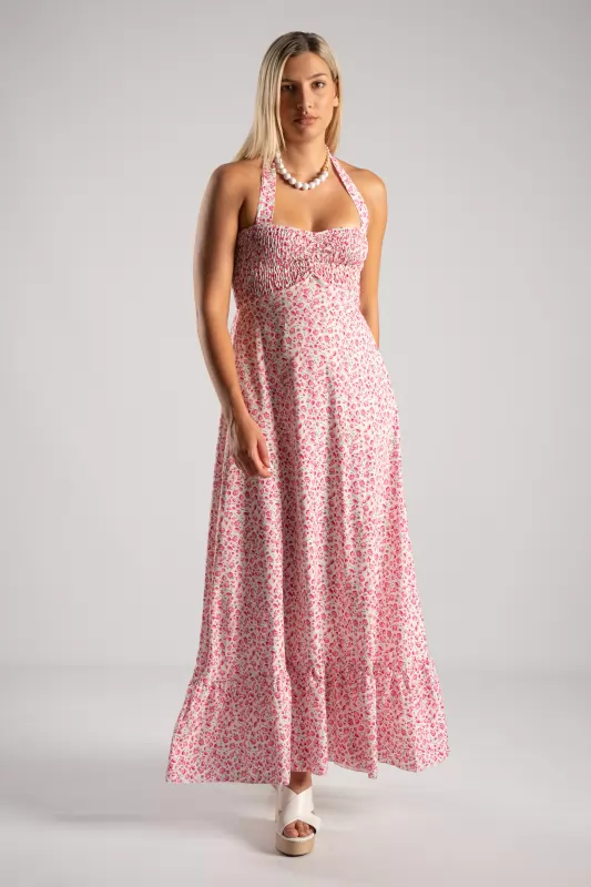 Maxi Dress Floral Wasp Nest