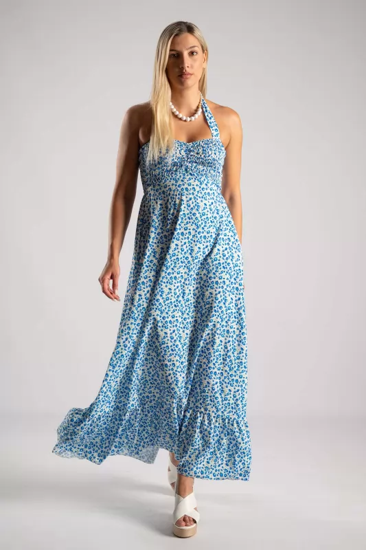 Maxi Dress Floral Wasp Nest