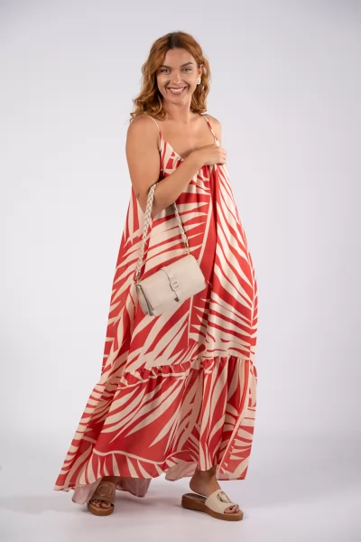 Maxi Dress Leaves Copper